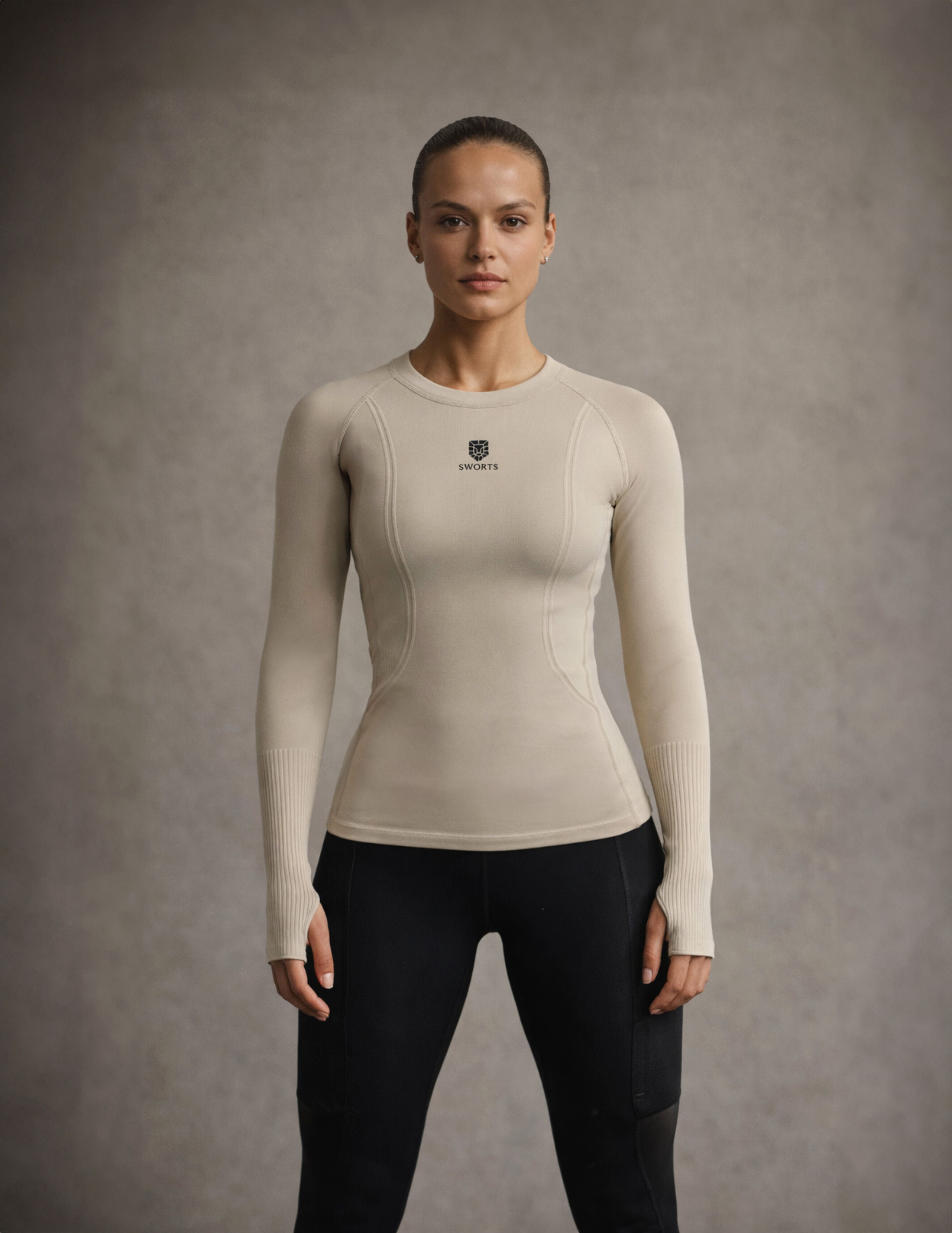 Damen Base Laufshirt, Daumenloch Longsleeve