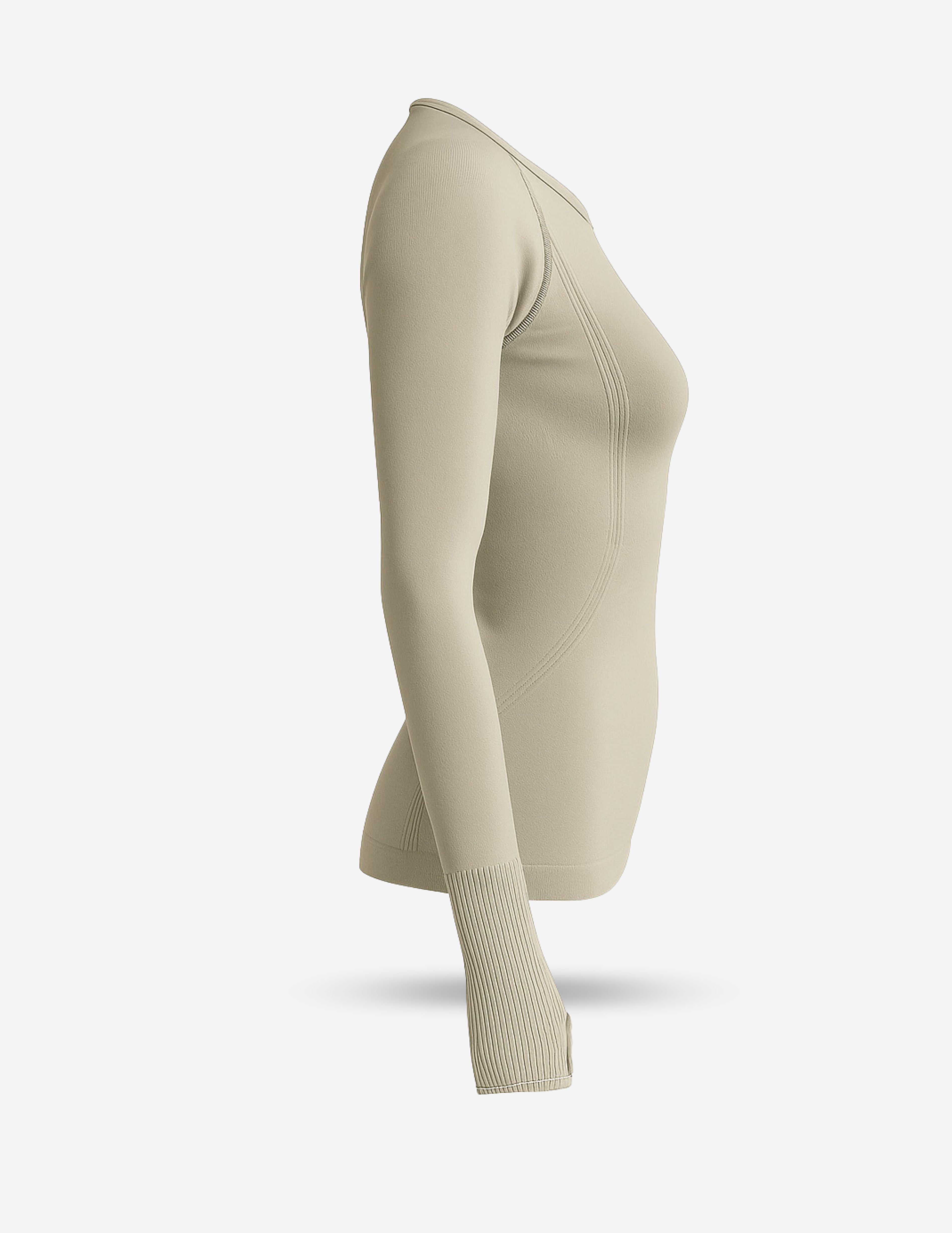Damen Base Laufshirt, Daumenloch Longsleeve