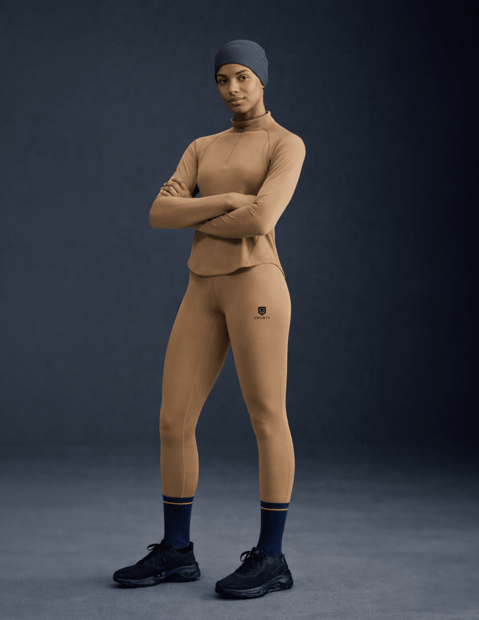 Damen Fuel Laufhose, Winddichte 7/8 Tights - SWORTS