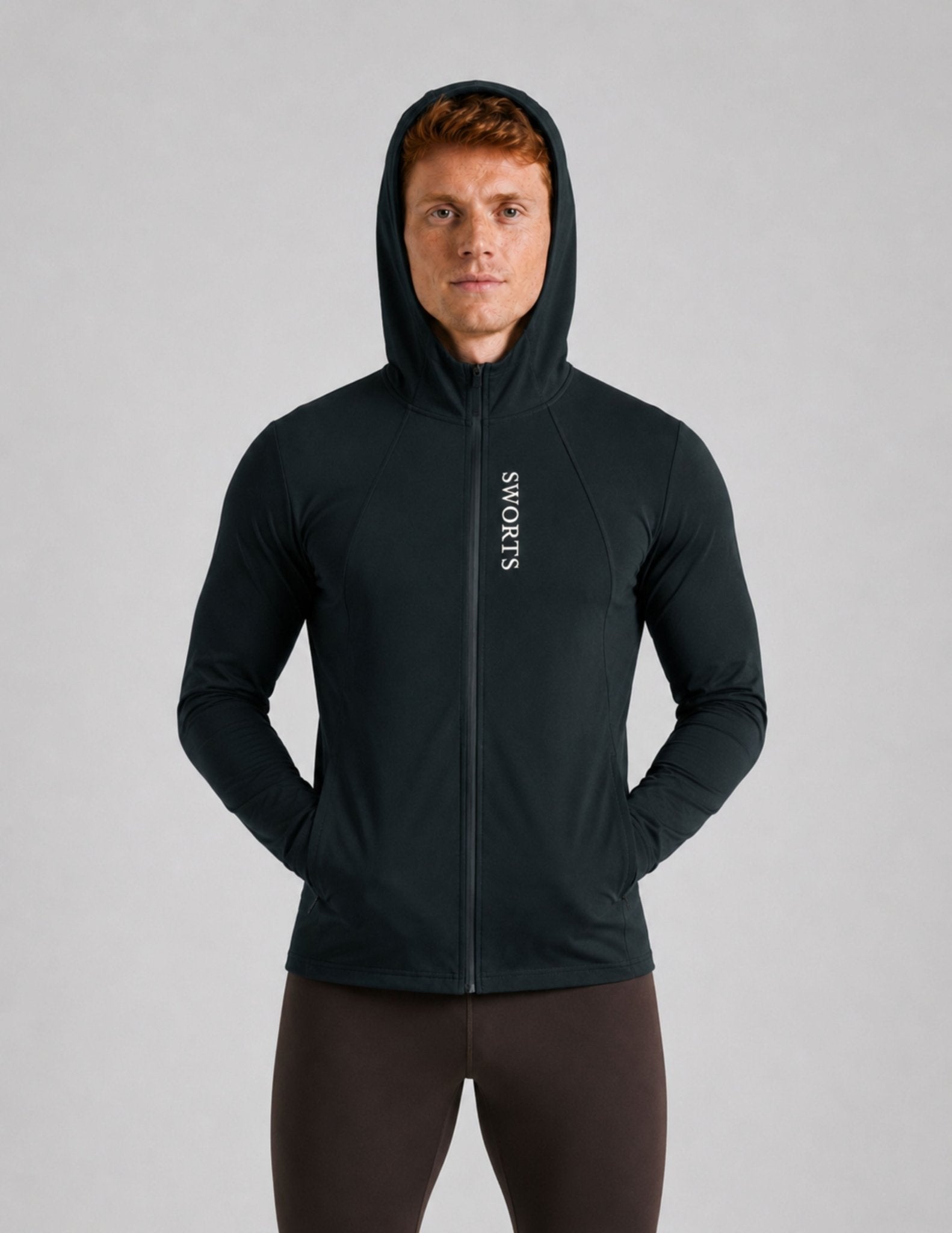 Herren Beyond Laufjacke - Windbreaker mit Kapuze - SWORTS